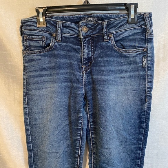 Silver Jeans  Co. Aiko High Rise Skinny Joga. Jean Medium Wash Ladies W28/L31 - Picture 5 of 12